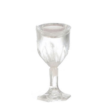 Dollhouse Miniature Cut Stemware, Filled, Set Of 6